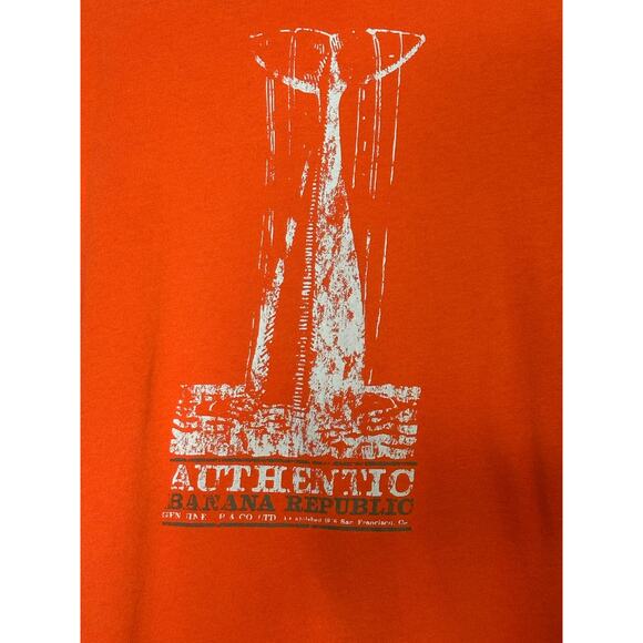 Banana Republic orange whale graphic short sleeves t shirt size medium - Picture 6 of 9